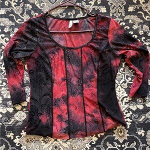 Fitted vintage velvet tee